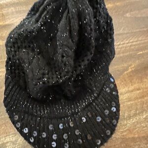 Justice Black Sequin Women's Hat
